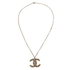 Chanel Paris Gold CC Necklace with Stones