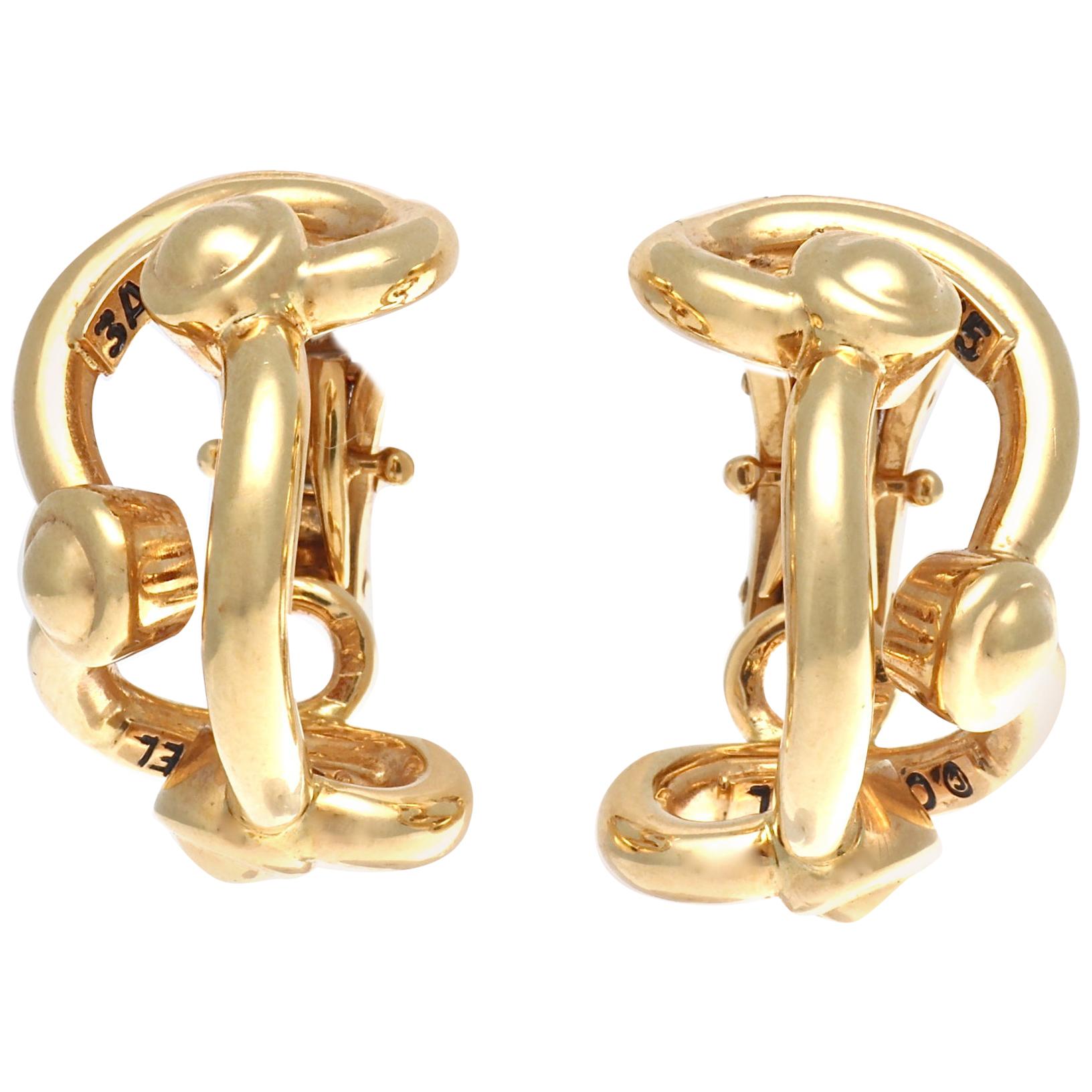 Chanel Paris Gold Clip-On Earrings