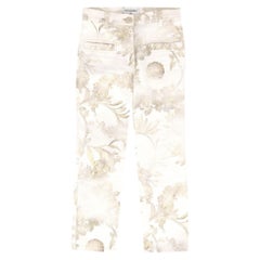 Chanel Paris-Greece Faded Botanical Print Cropped Jeans