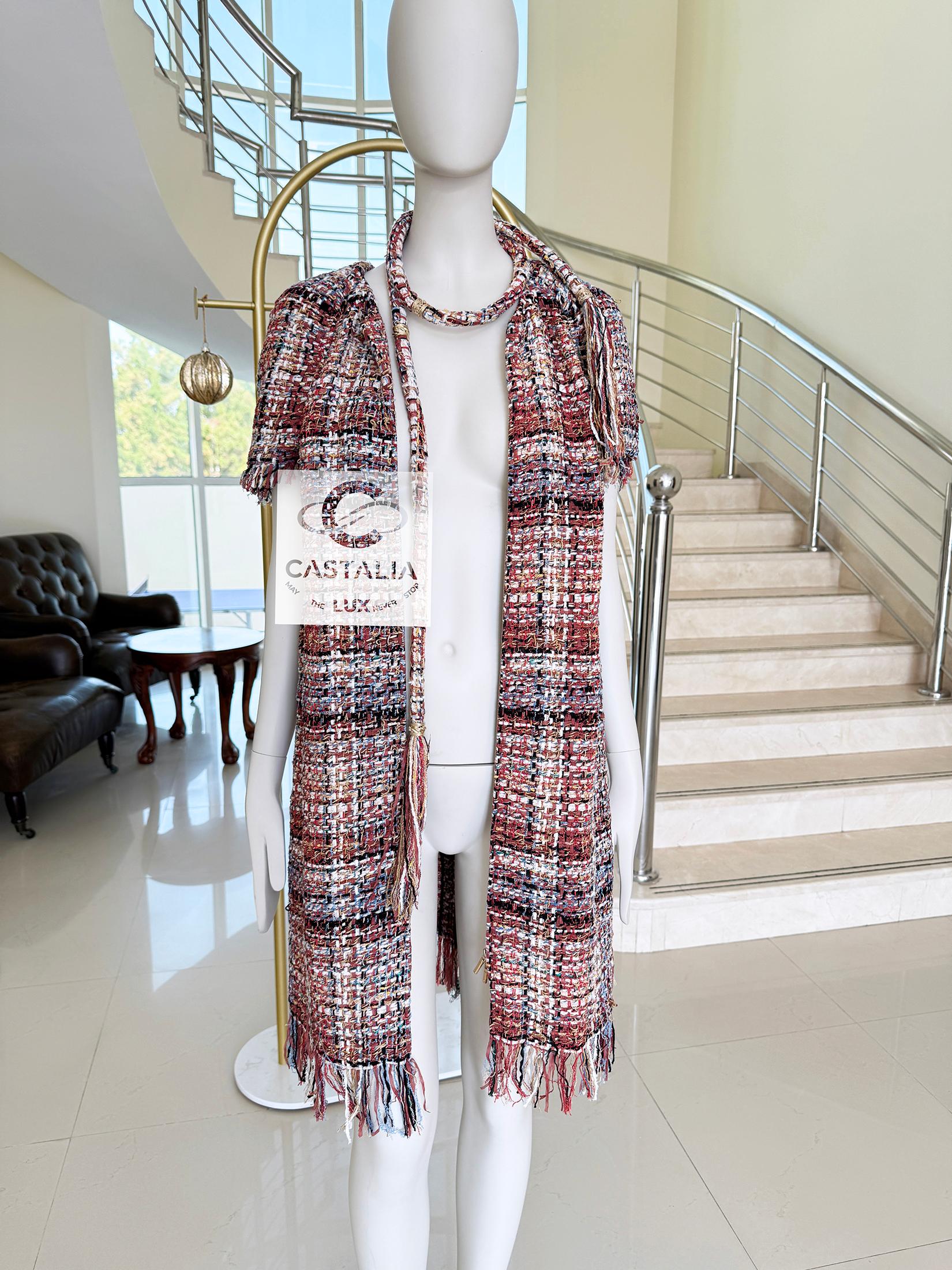 Chanel Paris / Greece Jewel Belt Lesage Tweed Dress 36 FR in vendita 5