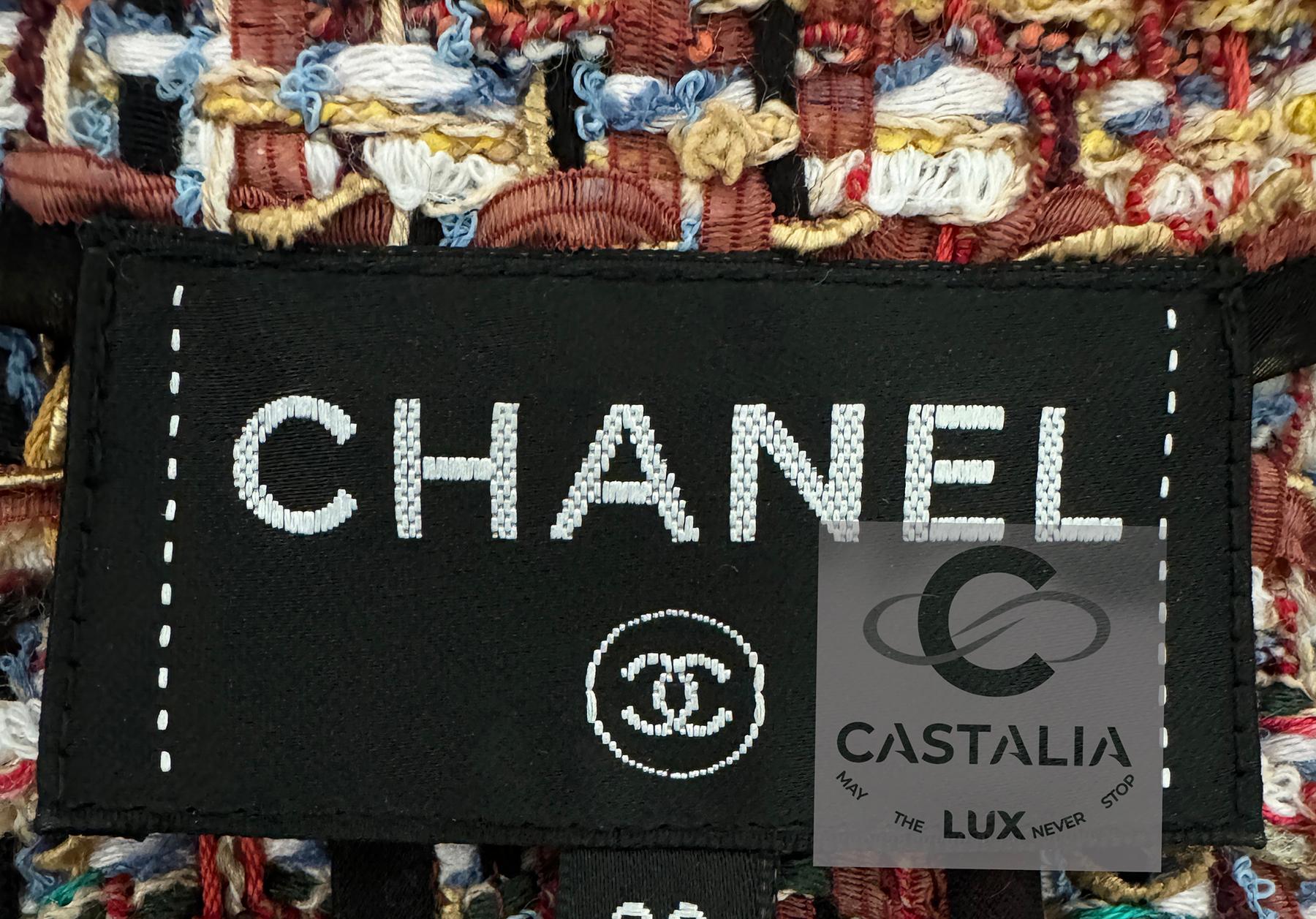 Chanel Paris / Greece Jewel Belt Lesage Tweed Dress 36 FR in vendita 12