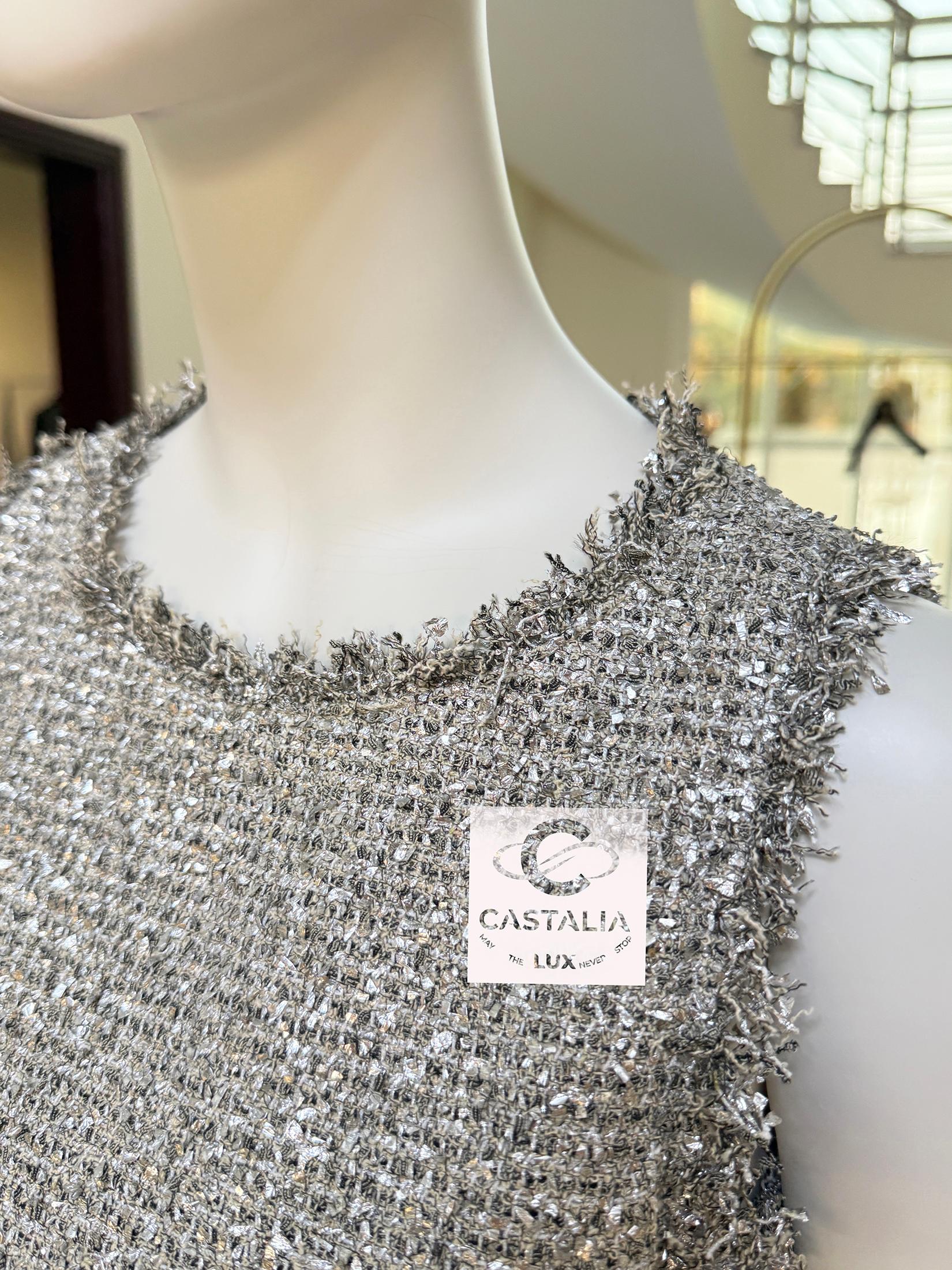 Chanel Paris / Greece Jewel Belt Tweed Dress 36 FR en venta 6