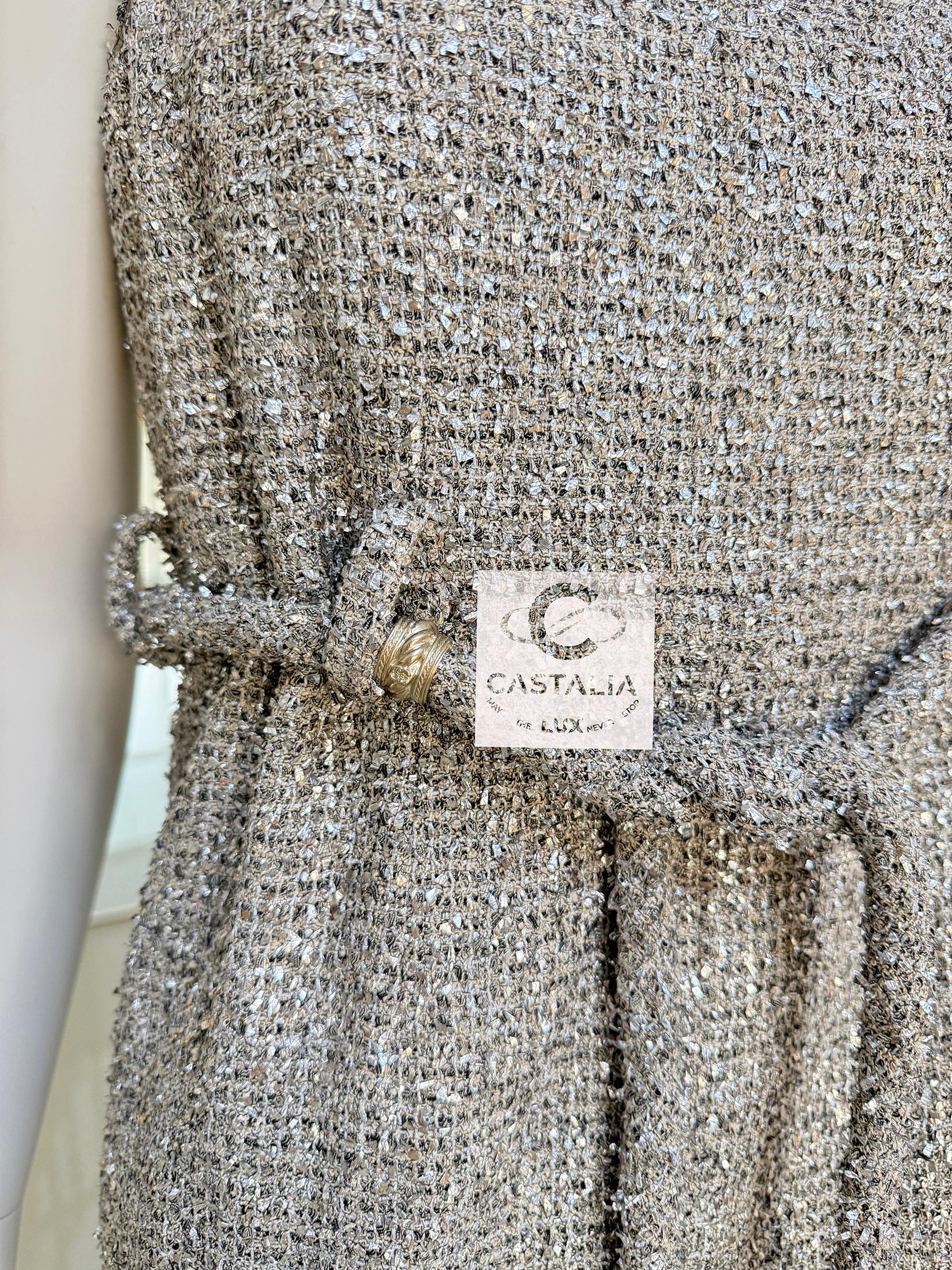 Chanel Paris / Greece Jewel Belt Tweed Dress 36 FR en venta 8
