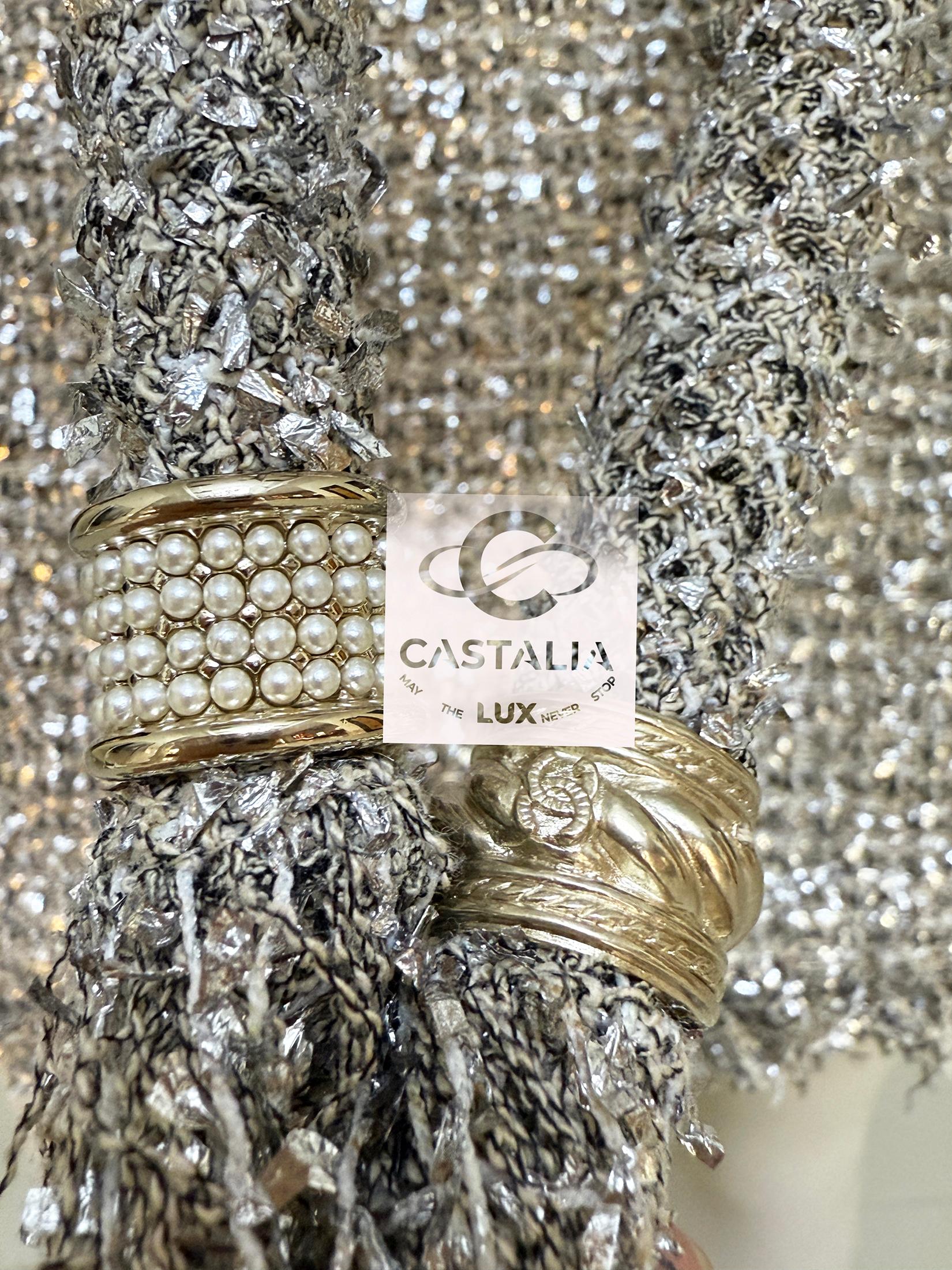 Chanel Paris / Greece Jewel Belt Tweed Dress 36 FR en venta 3