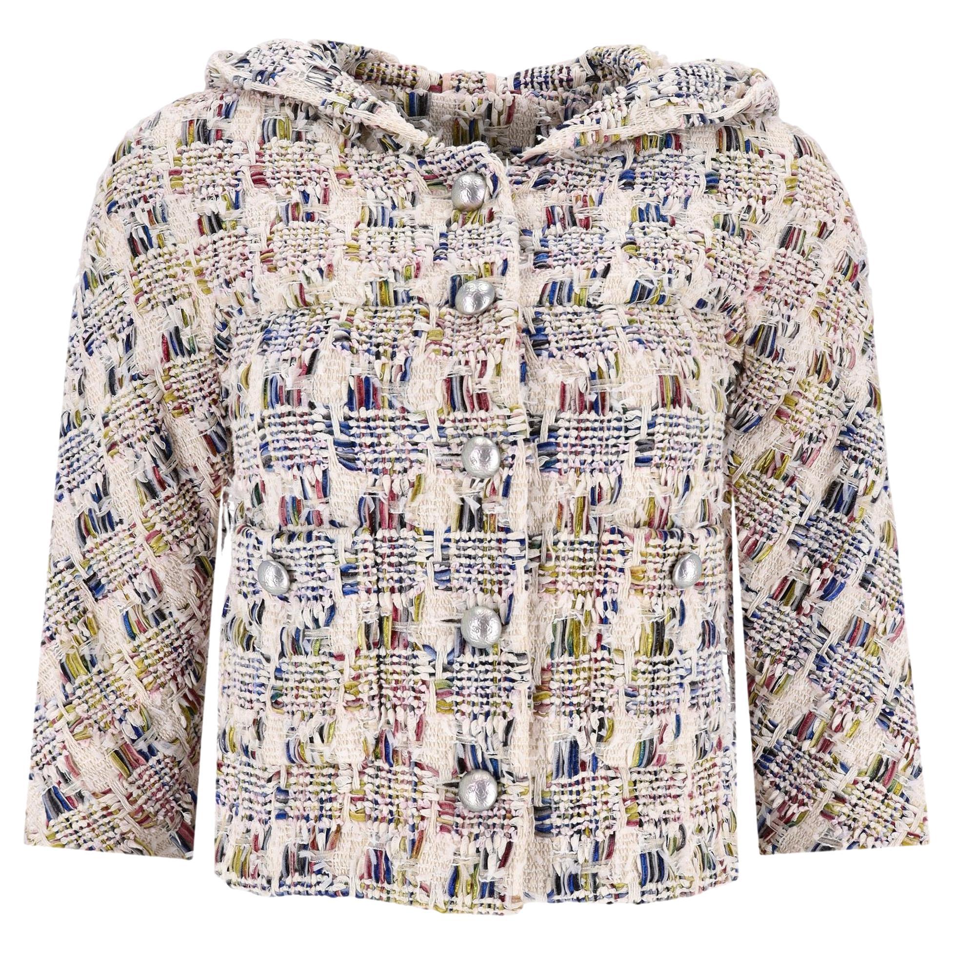 Chanel Paris Greece Lesage Tweed Jacket With Hood For Sale