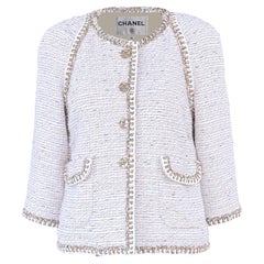 CHANEL Paris / Greece Owl Gripoix Buttons Tweed Jacket 42 FR
