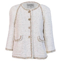 CHANEL Paris / Greece Owl Gripoix Buttons Tweed Jacket 42 FR
