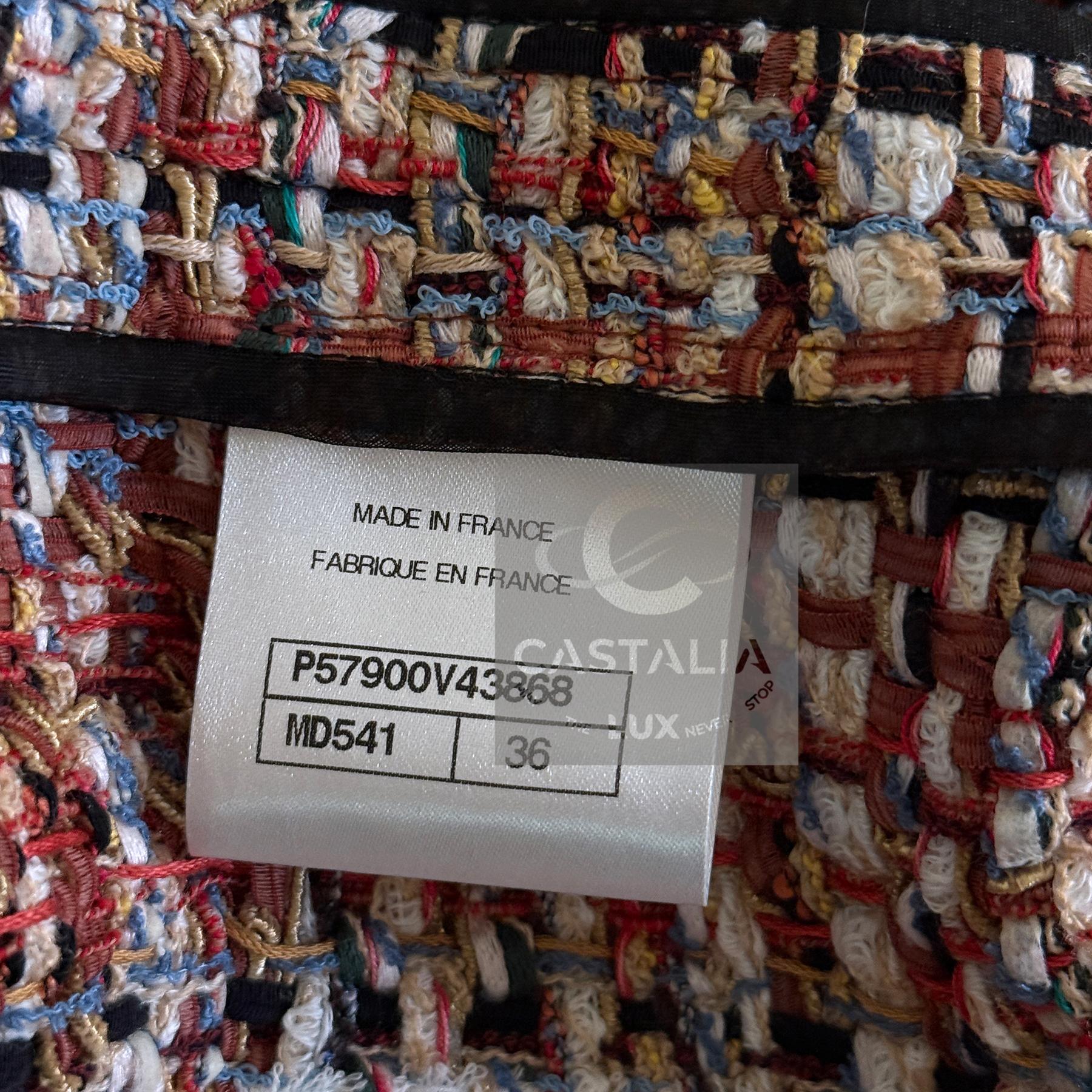 CHANEL París / Grecia Chaqueta de tweed de pasarela con cinturón joya 40 FR en venta 10