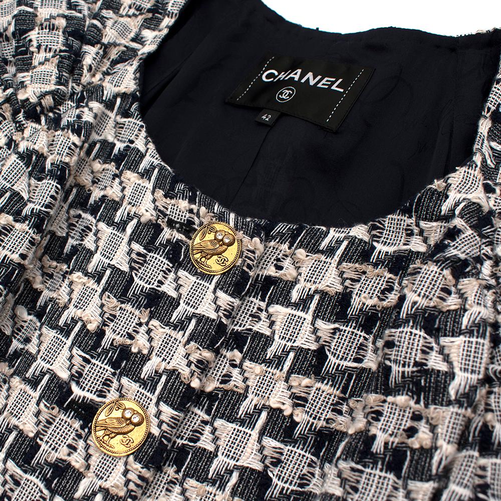 Chanel Paris/Greece Tweed Short-Sleeve Runway Mini Dress - Size US 10 2