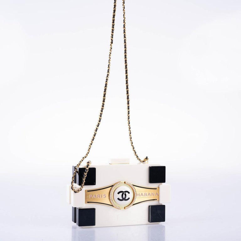 Plexiglass clutch with long chain - CHANEL  Chanel lego, Chanel fashion  show, Chanel handbags