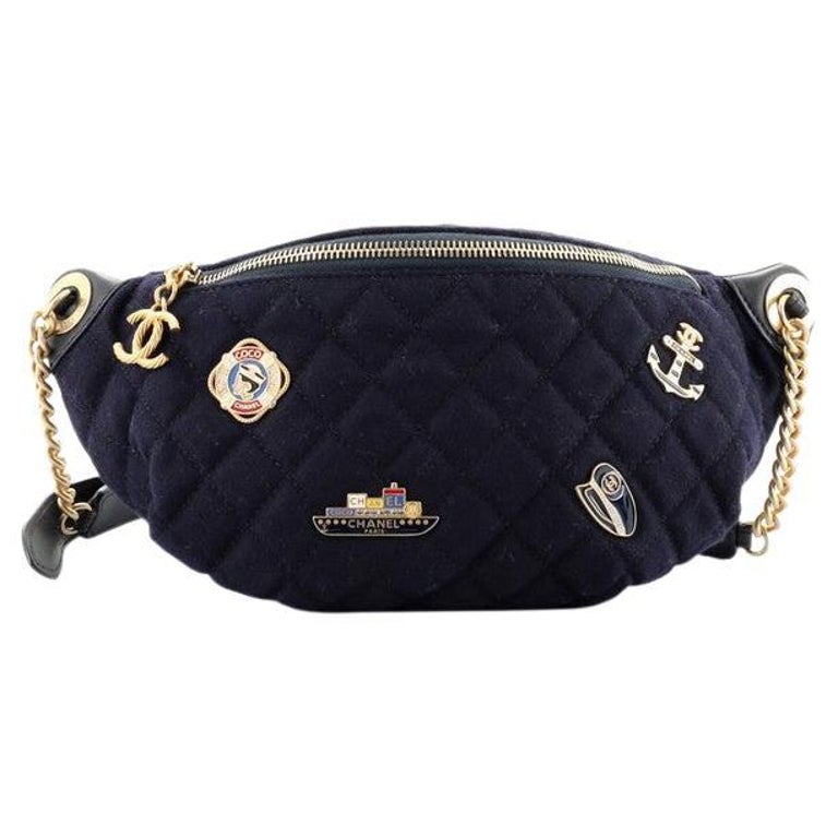 Chanel Paris-Hamburg Charms Waist Bag Quilted Wool and Lambskin at 1stDibs