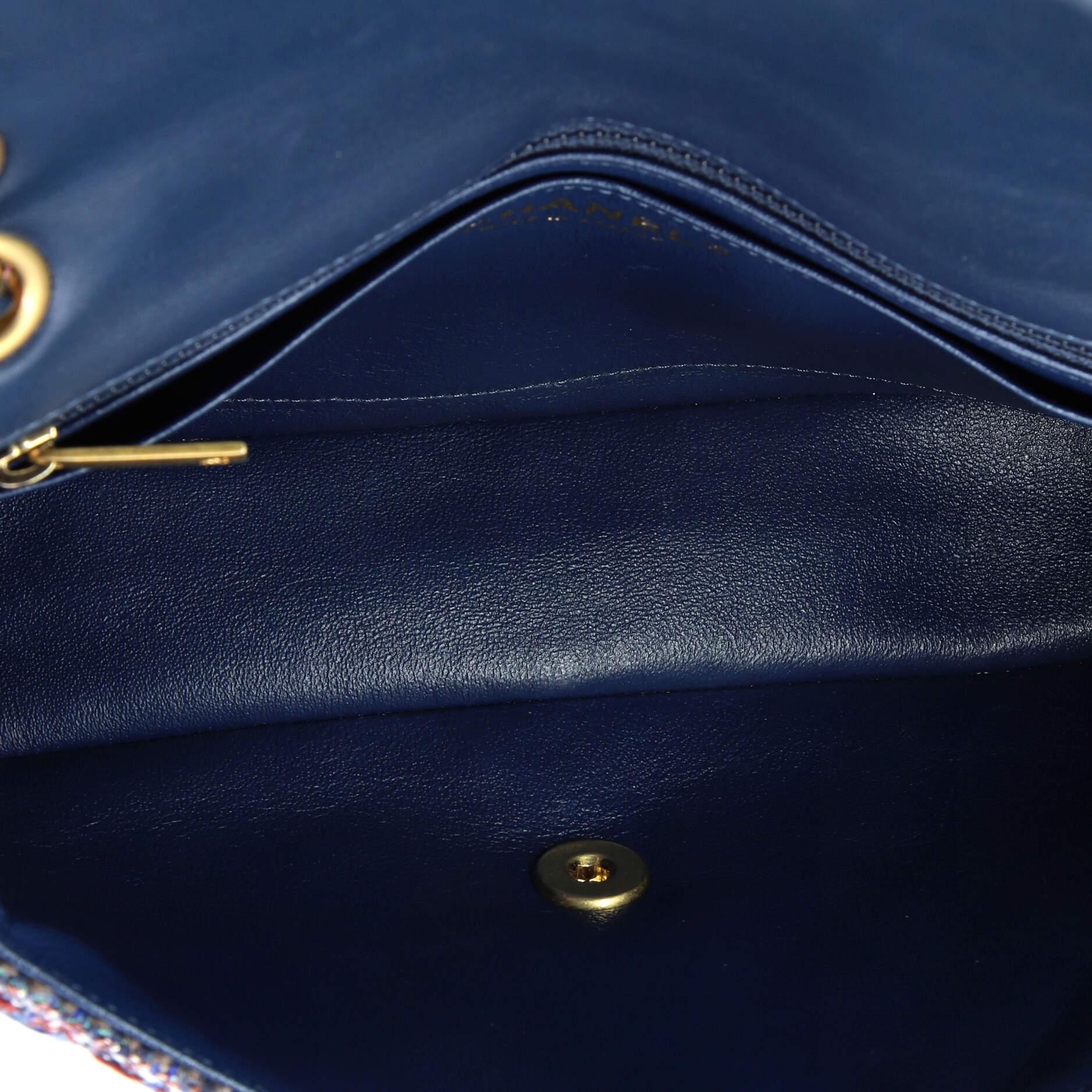 Chanel Paris-Hamburg Classic Single Flap Bag Braided Quilted Tweed Medium 2