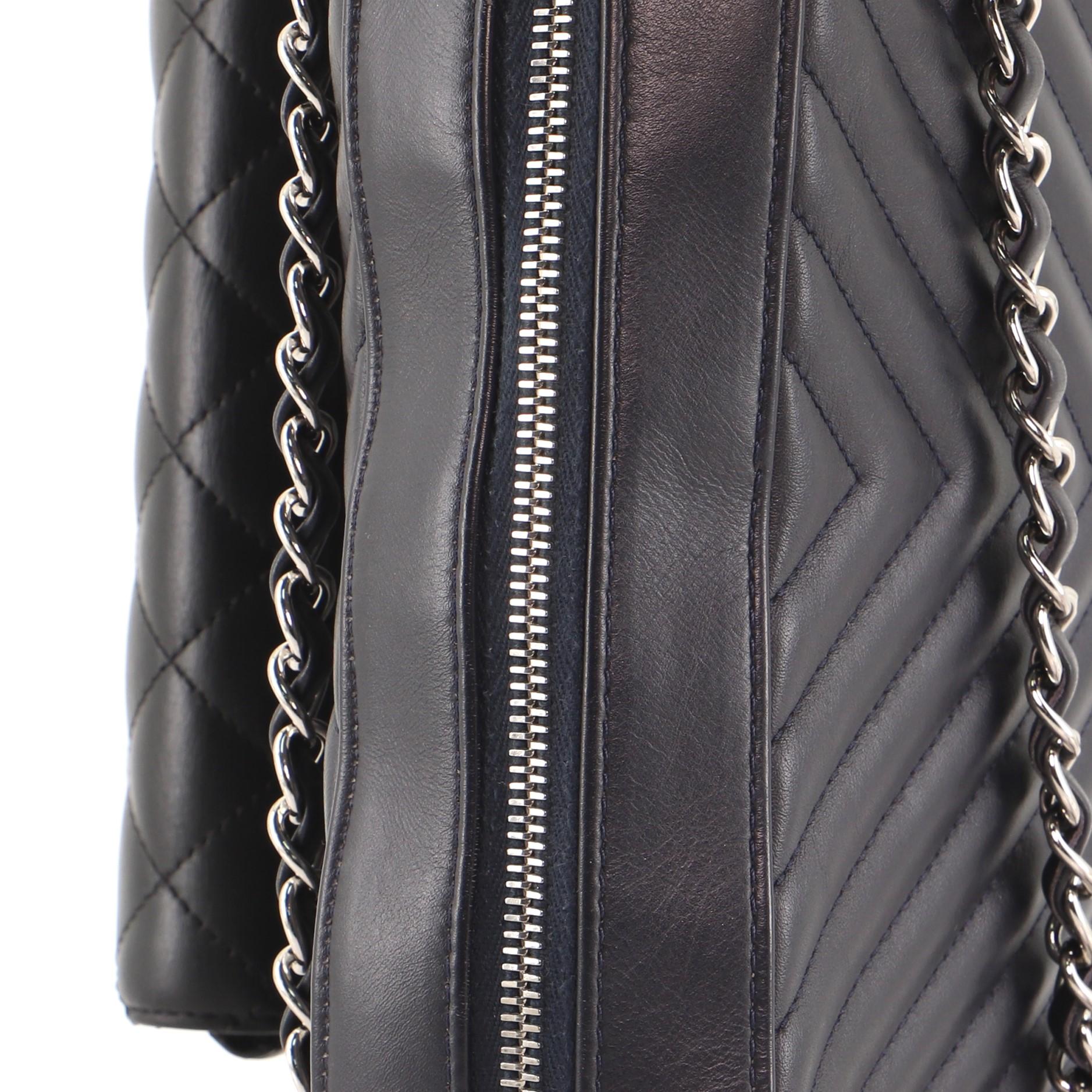 Chanel Paris-Hamburg Doppelte Kameratasche Tasche Chevron und Diamant Gestepptes Kalbsleder 3