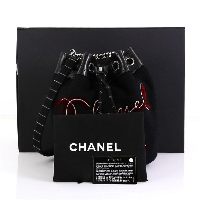 Chanel Embroidered Wool Paris-Hamburg Drawstring Bucket Bag (SHF-NGxLp –  LuxeDH