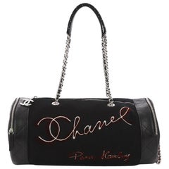 Chanel Paris-Hamburg Duffle Embroidered Wool with Quilted Calfskin