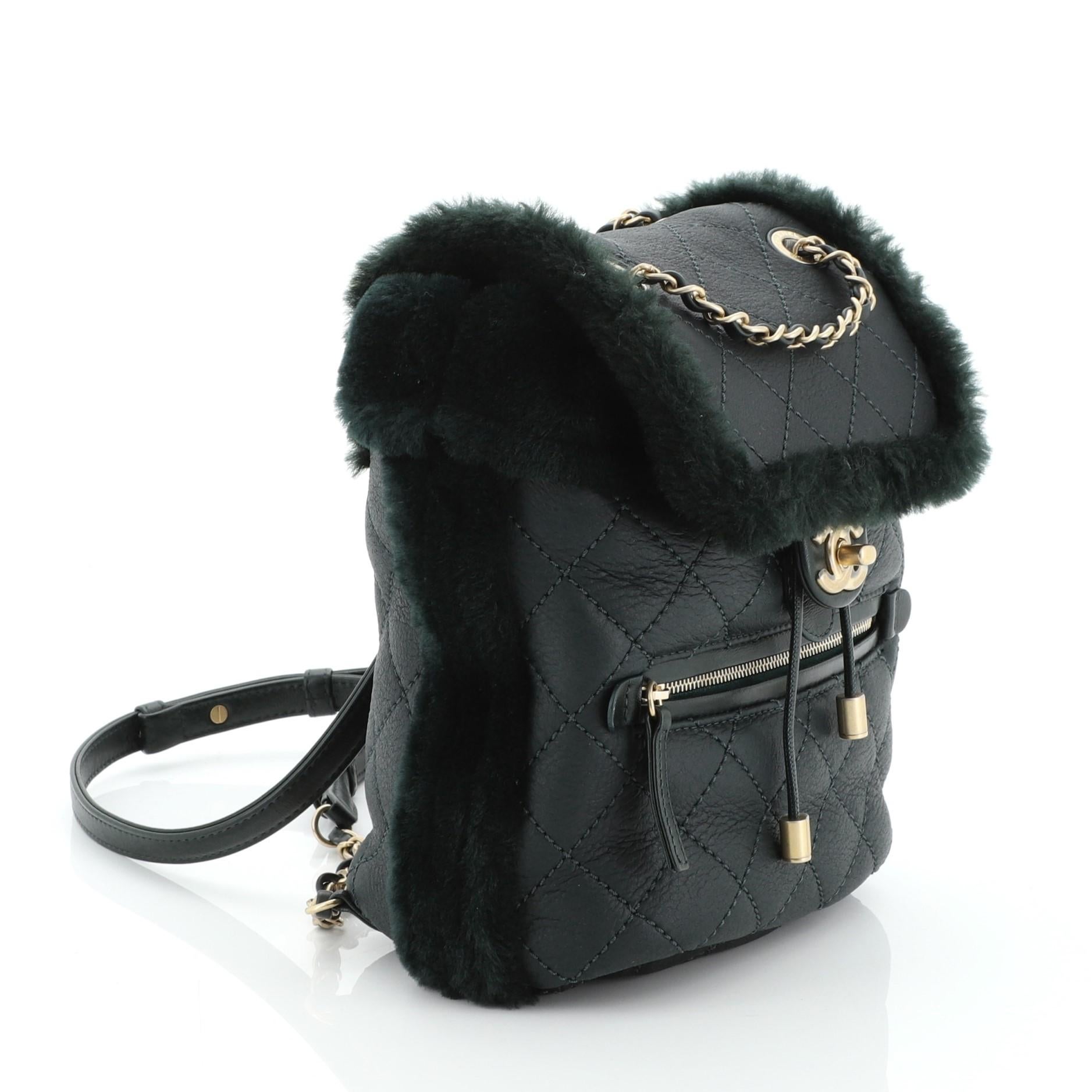 Black Chanel Paris-Hamburg Flap Backpack