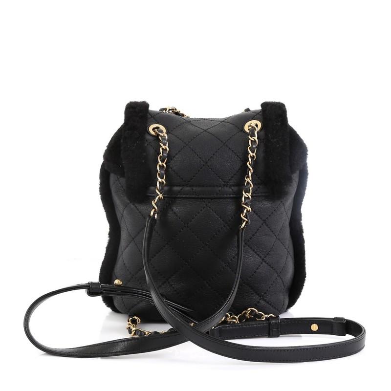 Women's or Men's Chanel Paris-Hamburg Flap Backpack Quilted Lambskin And Shearling