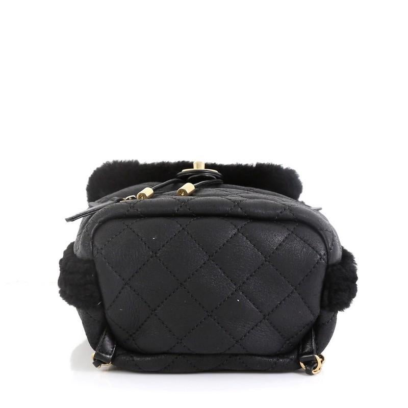 Chanel Paris-Hamburg Flap Backpack Quilted Lambskin And Shearling  In Good Condition In NY, NY