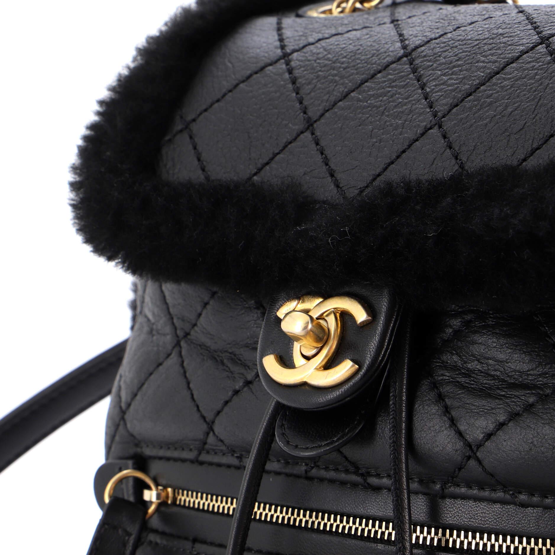 Chanel Paris-Hamburg Flap Backpack Quilted Lambskin and Shearling 3