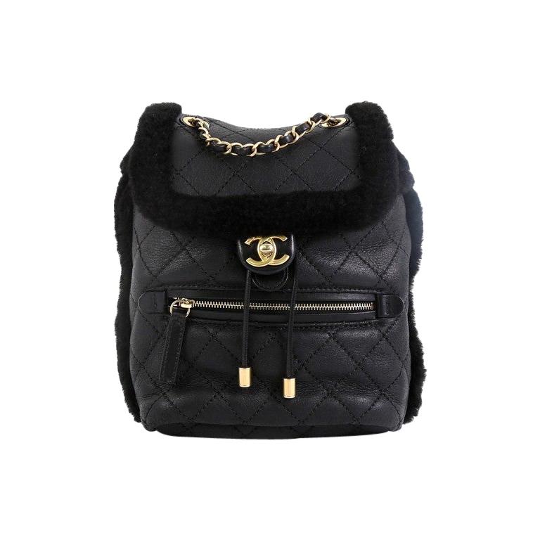 Chanel Paris-Hamburg Flap Backpack Quilted Lambskin and Shearling