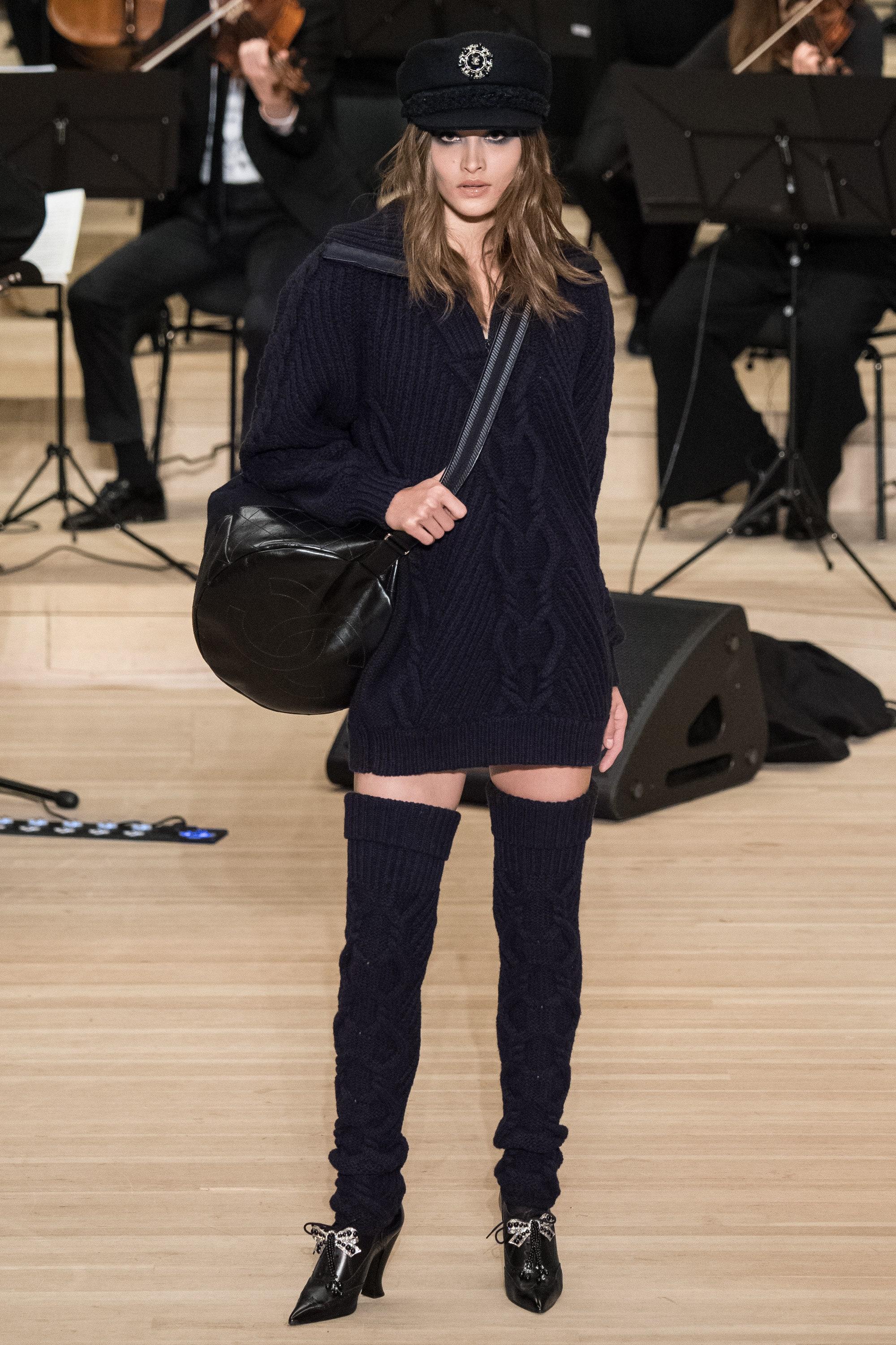 Black Chanel Paris / Hamburg Runway Relaxed Jumper Dress