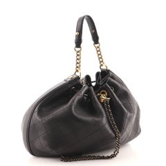 Chanel Paris in Rome Drawstring Bag Quilted Lambskin Small