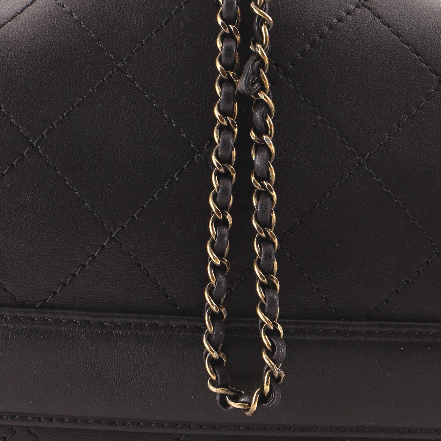 Chanel Paris in Rome Drawstring Bag Quilted Lambskin Small 2