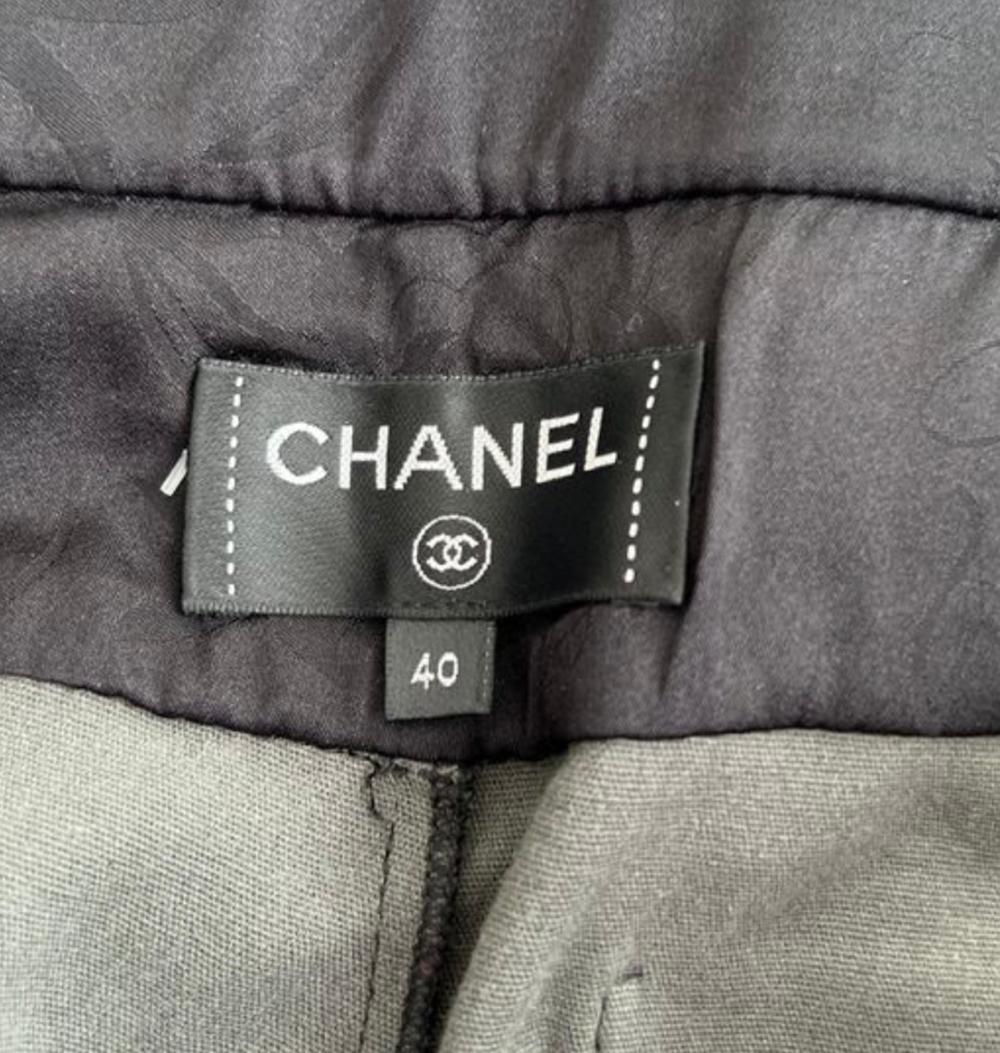 Chanel Paris in Rome Runway Leather Flare Trousers For Sale 4