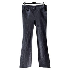 Used Chanel Paris in Rome Runway Leather Flare Trousers