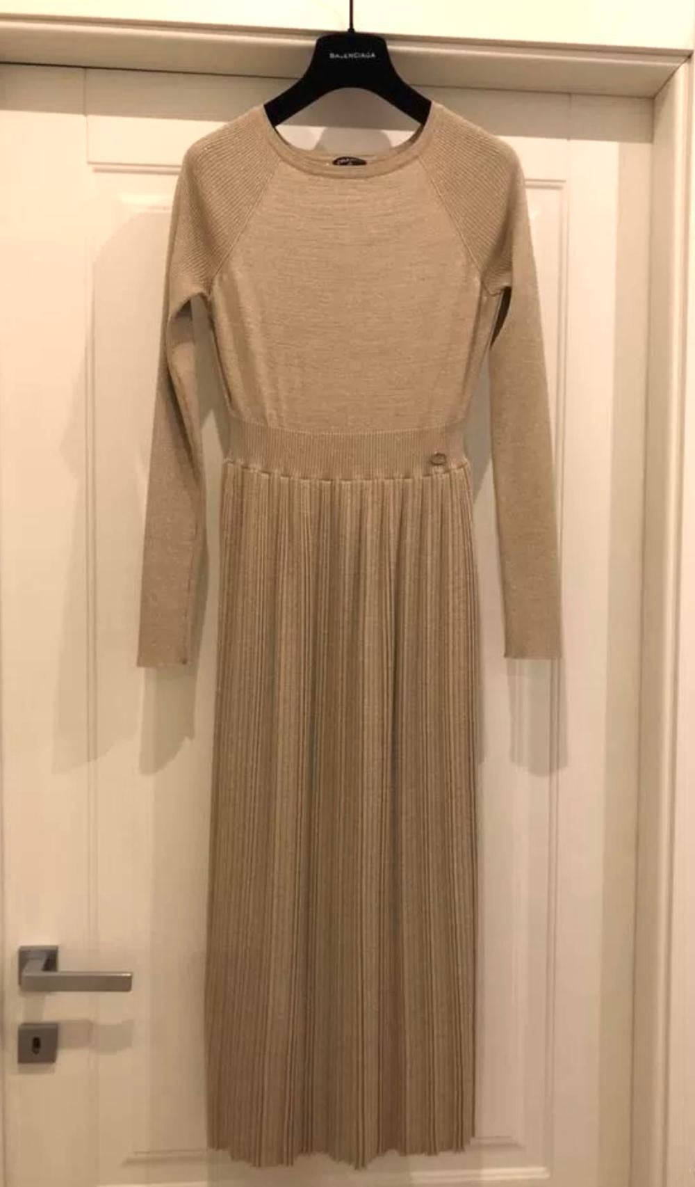 Chanel Paris in Rome Shimmering Maxi Dress For Sale 1