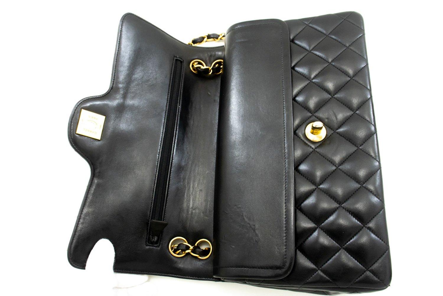 CHANEL Paris Limited Chain Shoulder Bag Black Double Flap Quilted For Sale 14
