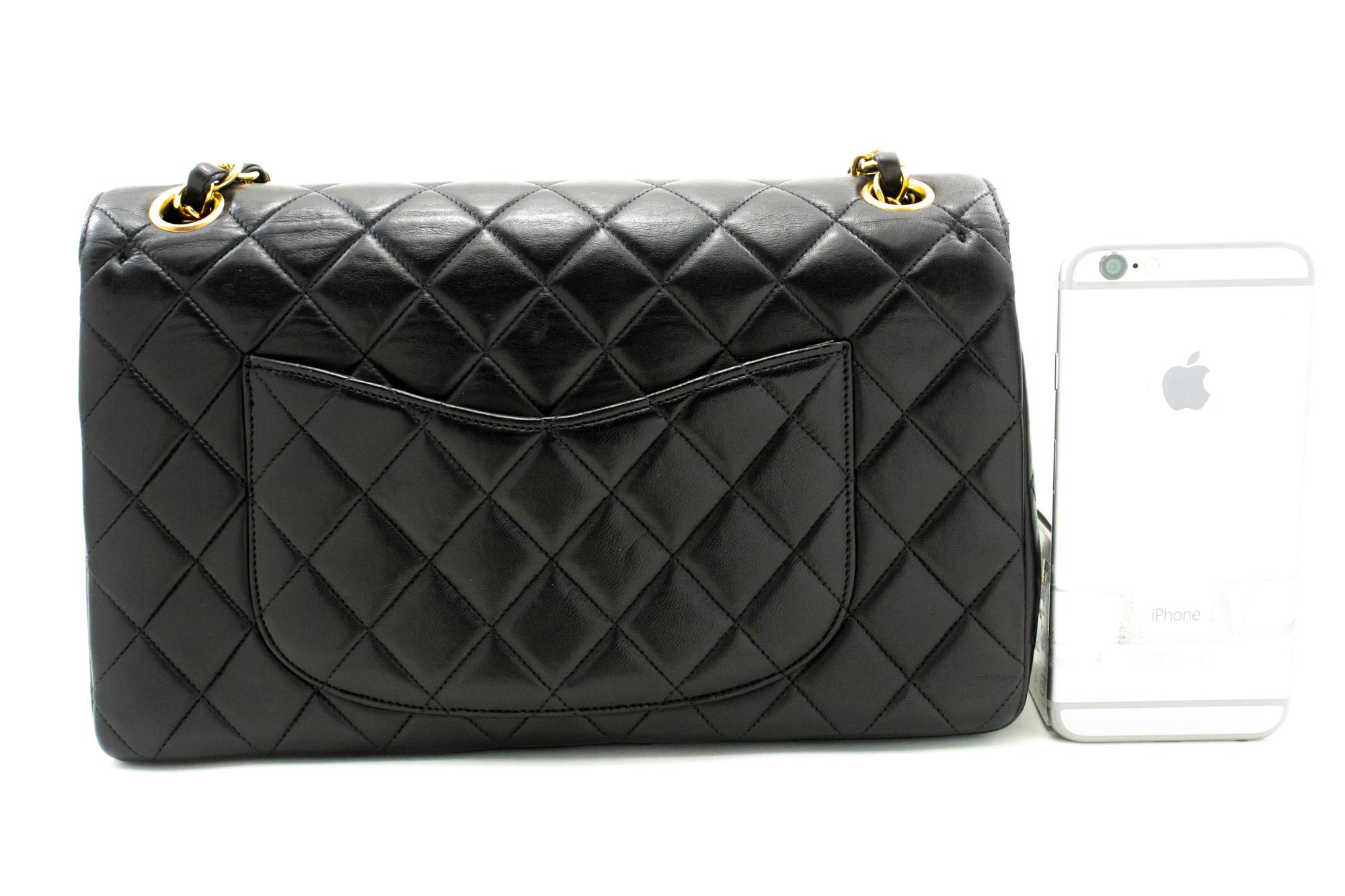 CHANEL Paris Limited Chain Shoulder Bag Black Double Flap Quilted In Good Condition For Sale In Takamatsu-shi, JP