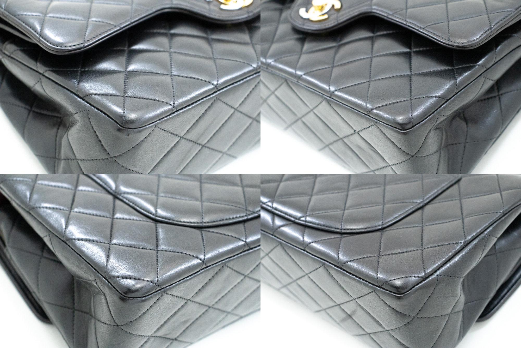 CHANEL Paris Limited Chain Shoulder Bag Black Double Flap Quilted For Sale 2