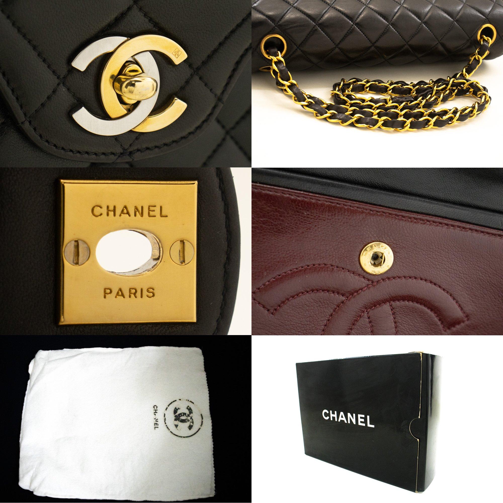 CHANEL Paris Limited Chain Shoulder Bag Black Double Flap Quilted For Sale 3