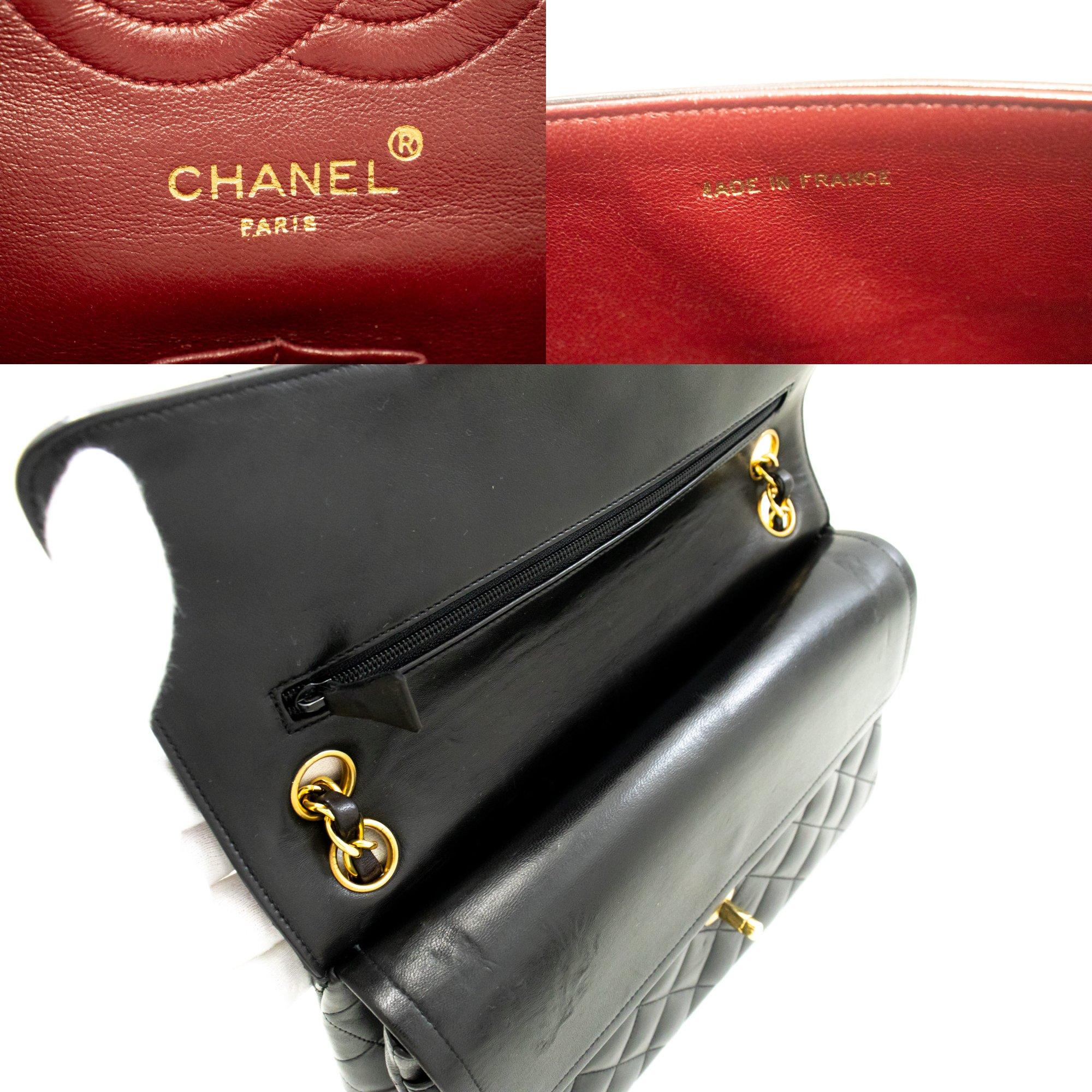 CHANEL Paris Limited Chain Shoulder Bag Black Double Flap Quilted For Sale 4