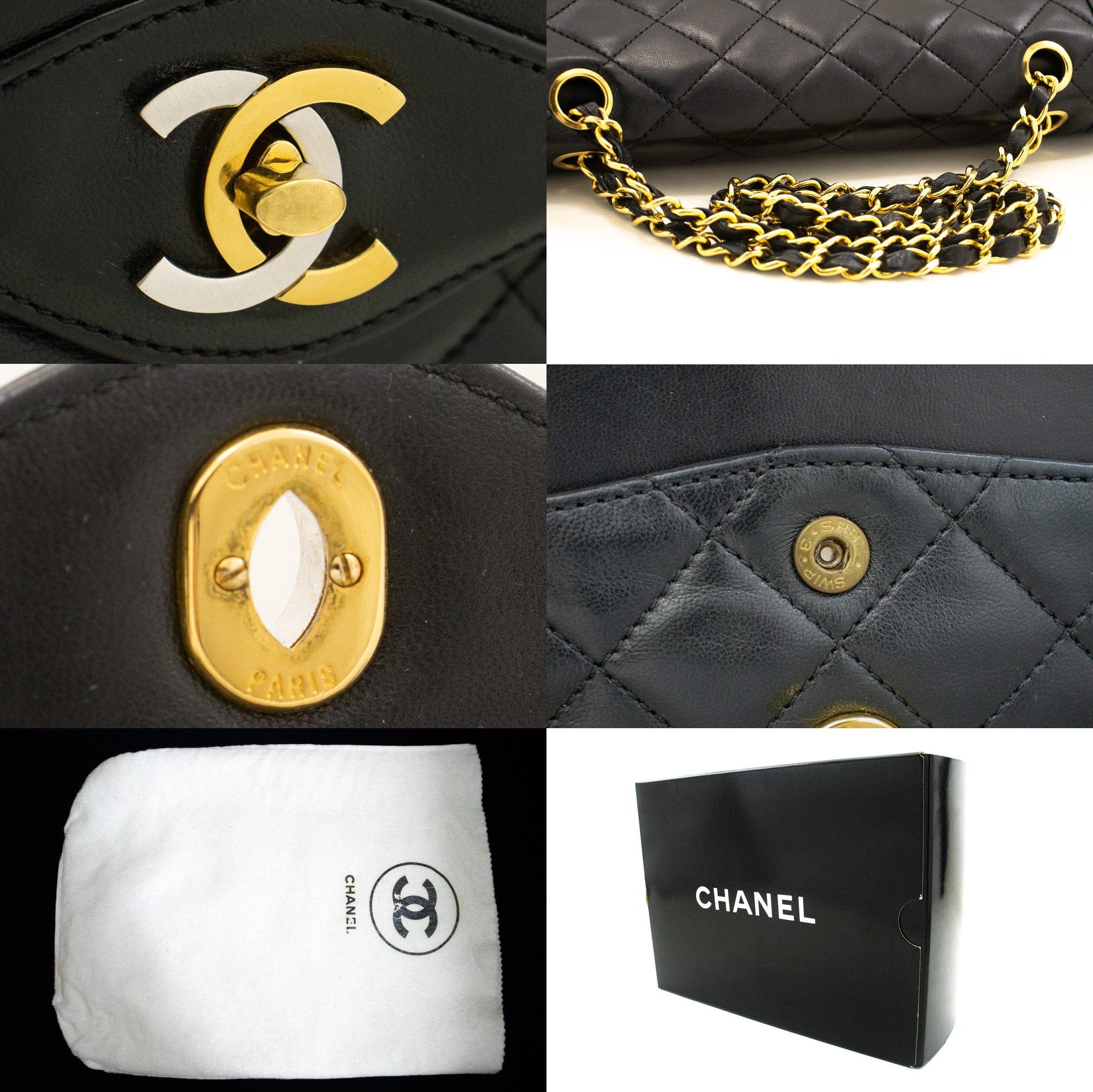 CHANEL Paris Limited Chain Shoulder Bag Black Flap Quilted Lamb 3