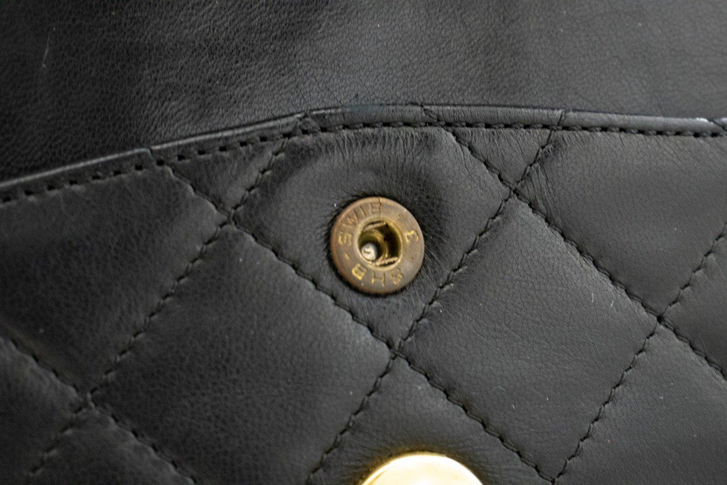 CHANEL Paris Limited Chain Shoulder Bag Black Quilted Double Flap For Sale 11
