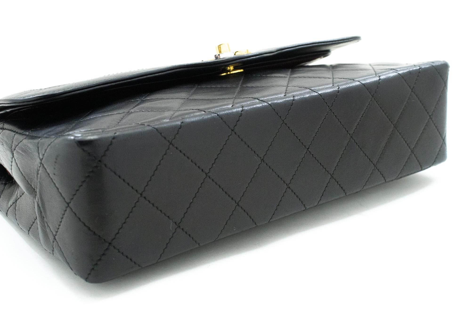 Women's CHANEL Paris Limited Chain Shoulder Bag Black Quilted Double Flap For Sale
