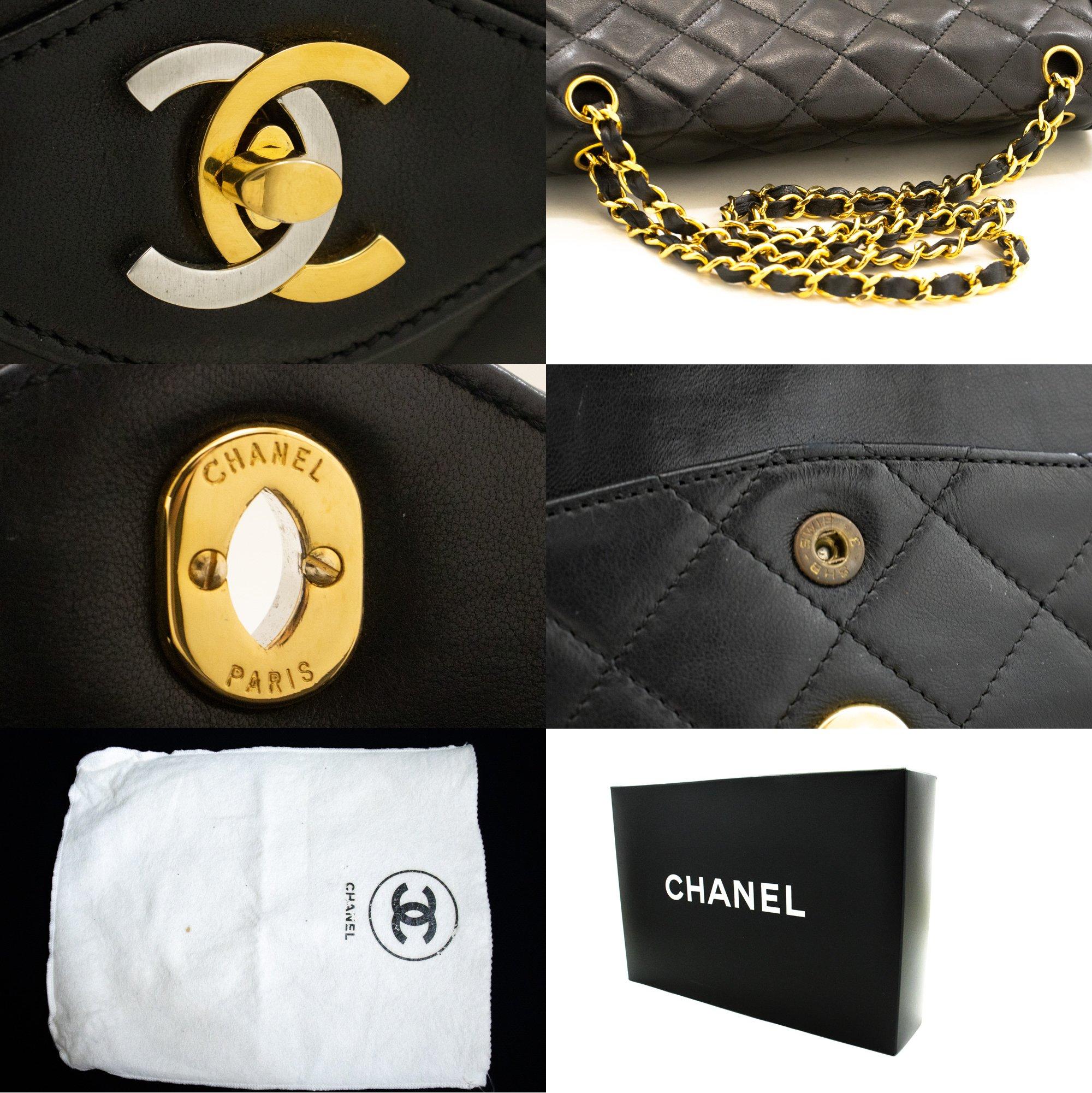 CHANEL Paris Limited Chain Shoulder Bag Black Quilted Double Flap For Sale 3