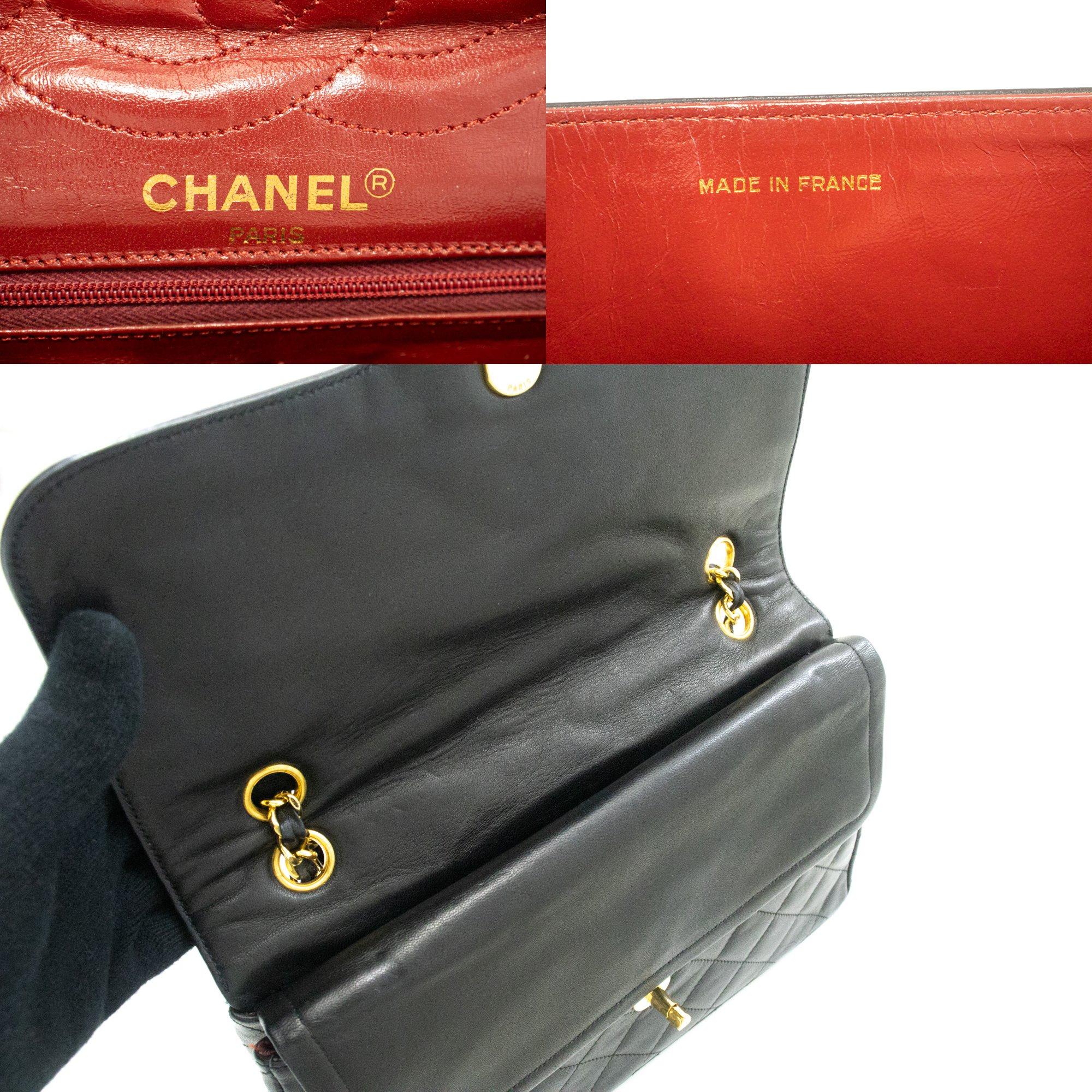 CHANEL Paris Limited Chain Shoulder Bag Black Quilted Double Flap For Sale 4