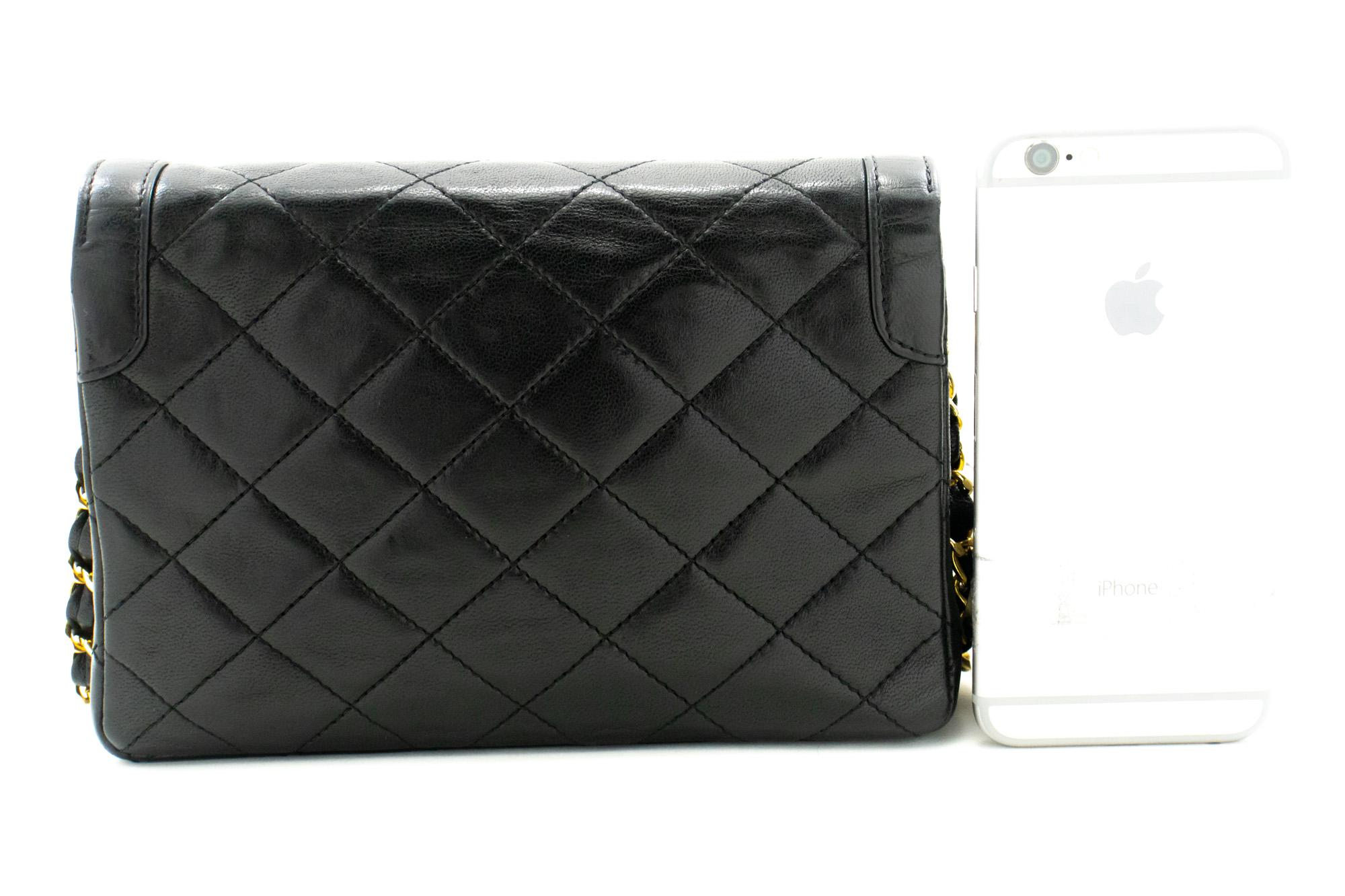 CHANEL Paris Limited Small Chain Shoulder Bag Black Flap Quilted In Good Condition For Sale In Takamatsu-shi, JP