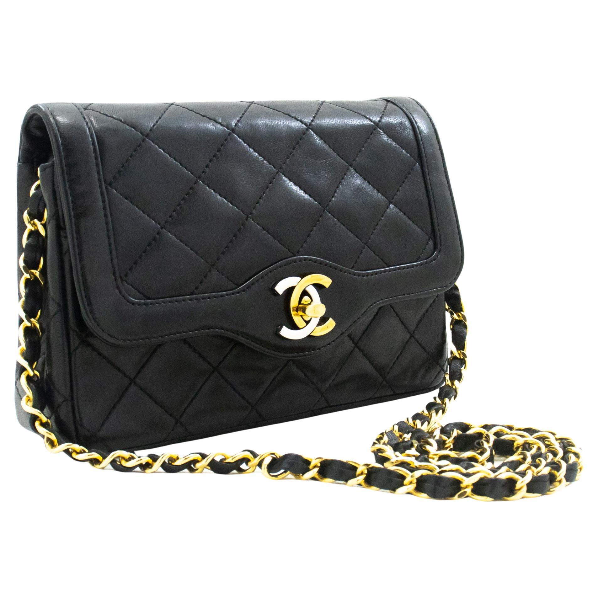 CHANEL Paris Limited Small Chain Shoulder Bag Black Flap Quilted For Sale