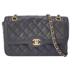 Chanel Paris Limited Small Navy Caviar Leather Gold Hardware 2015-16