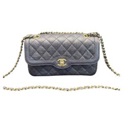 Chanel Paris Limited Small Navy Caviar Leather Gold Hardware 2015-16