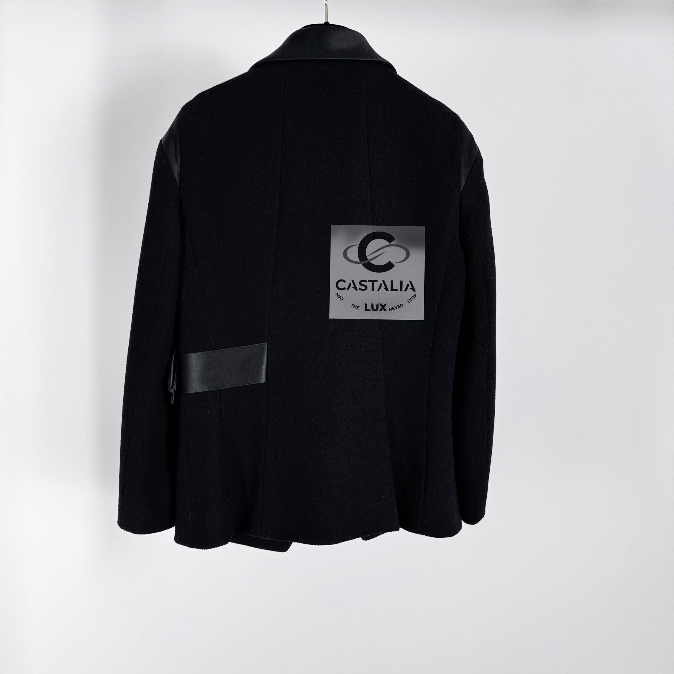 Chanel Paris / London Black Tweed Jacket with Bow 7