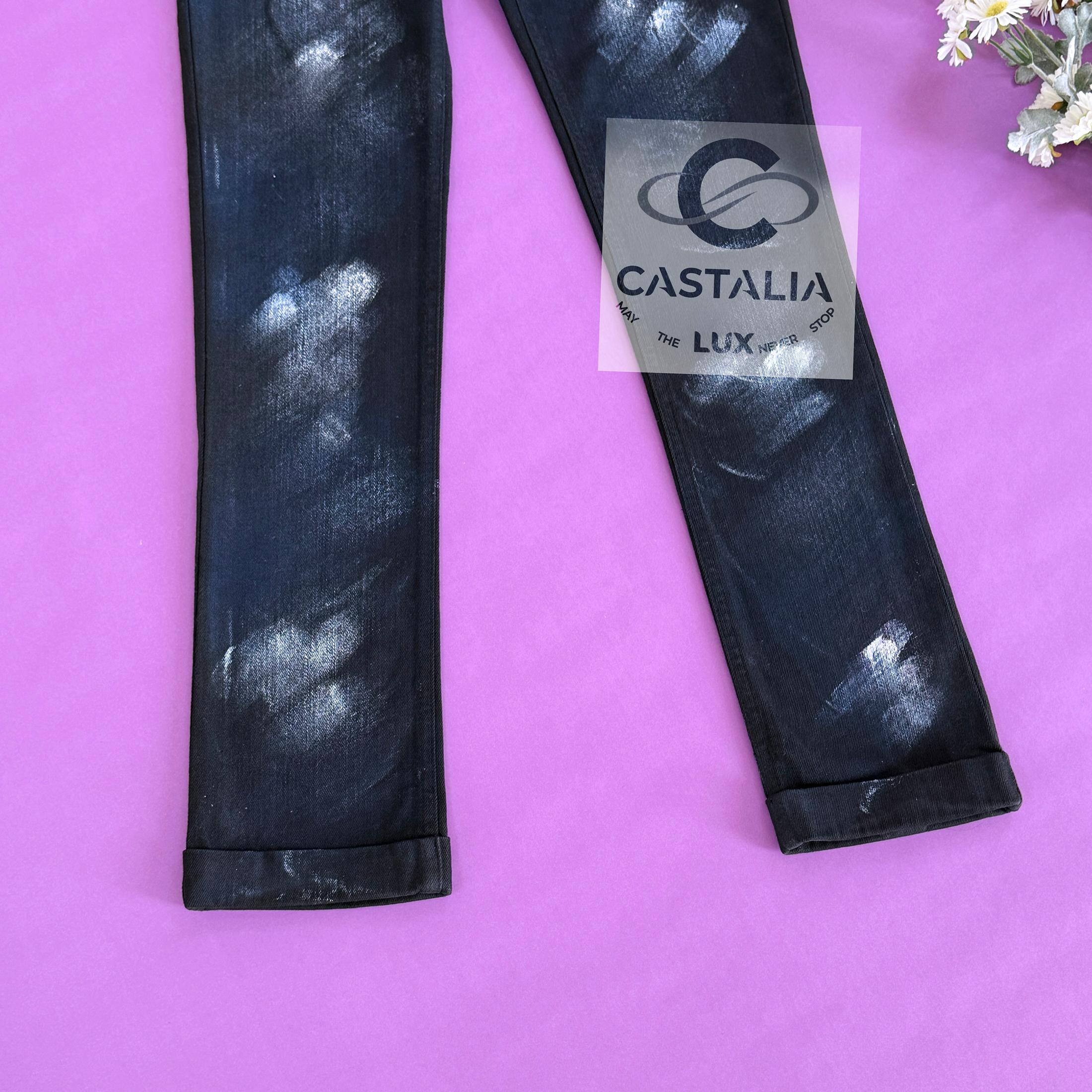 Chanel Paris / London CC Crown Buttons Black Jeans 36 FR For Sale 6