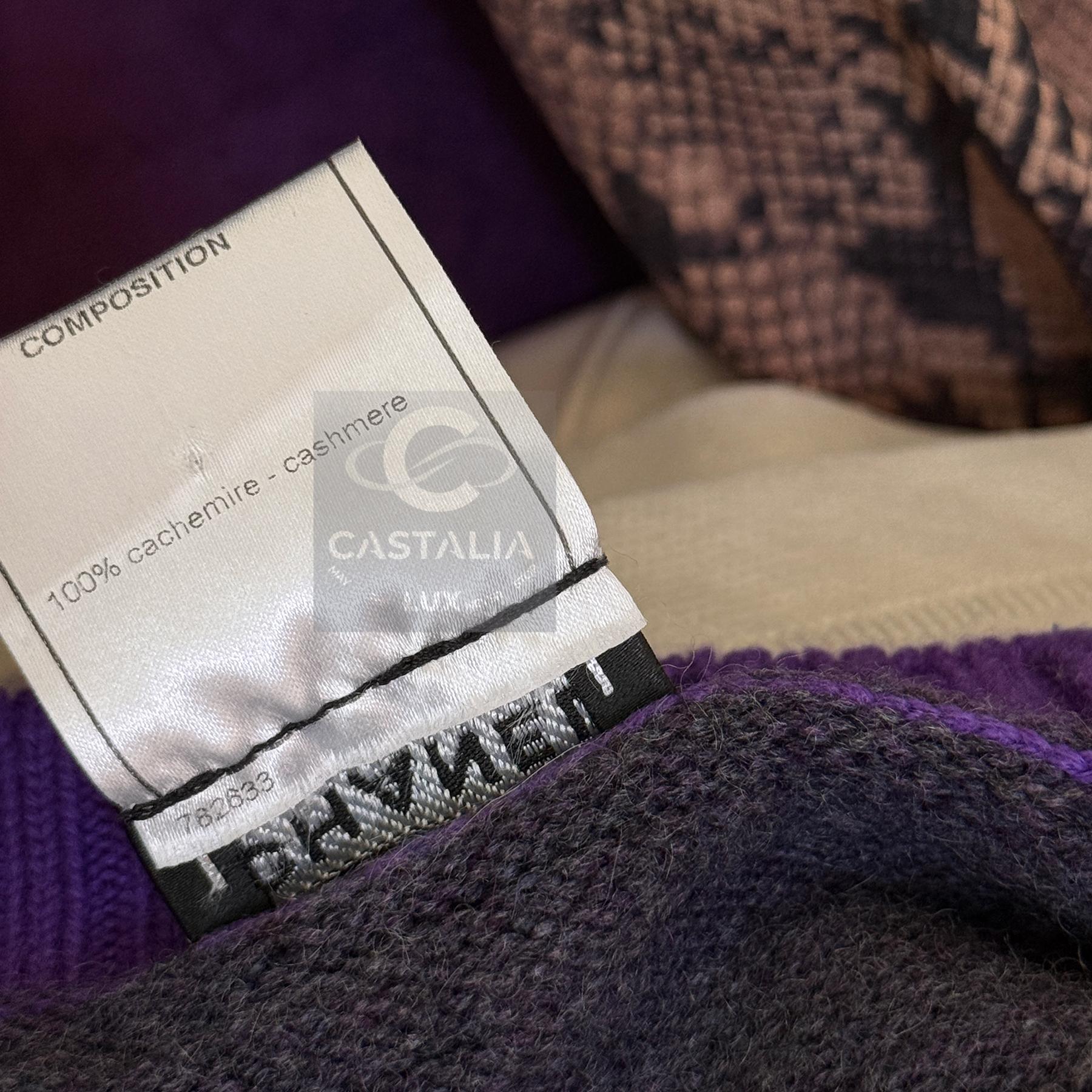 CHANEL Paris / London CC Crown Buttons Cardigan in cashmere 36 FR in vendita 14