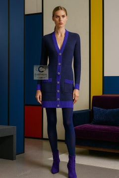 CHANEL Paris / London CC Crown Buttons Cashmere Cardigan 36 FR