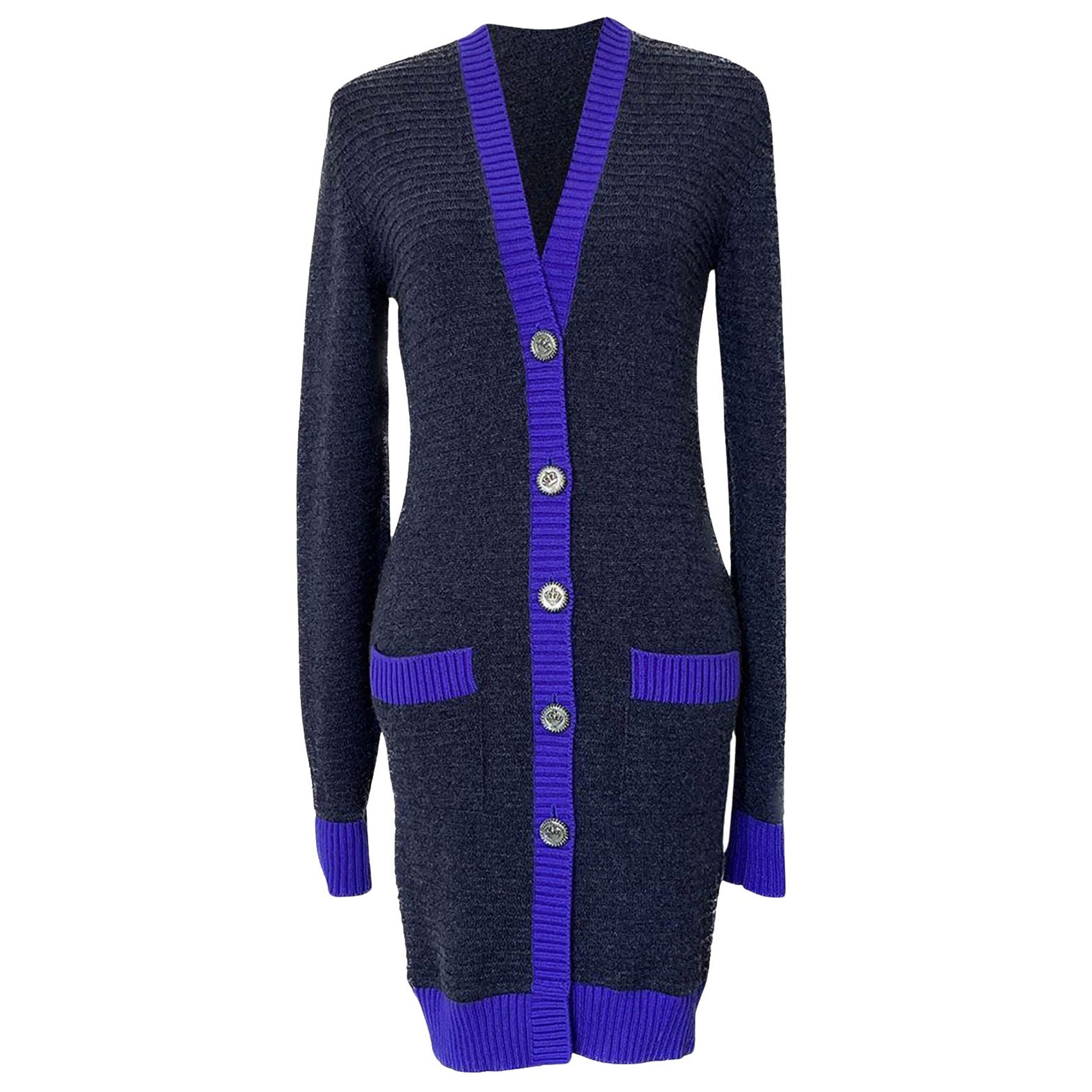 Chanel Paris/Londres Cardigan long en cachemire 36 FR