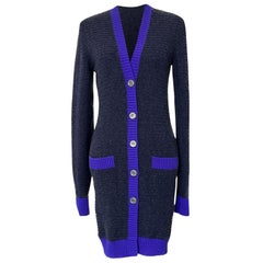Chanel Paris / London Long Cashmere Cardigan 36 FR